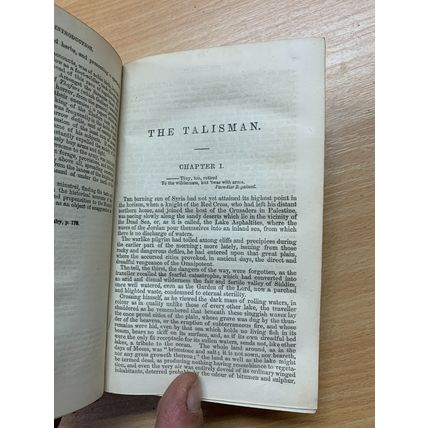 1863 SIR WALTER SCOTT THE TALISMAN/CANONGATE/WOODSTOCK ANTIQUE HB BOOK (P4)