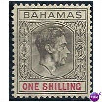 Bahamas 1938 SG155 1s Grey-Black & Carmine Mounted Mint