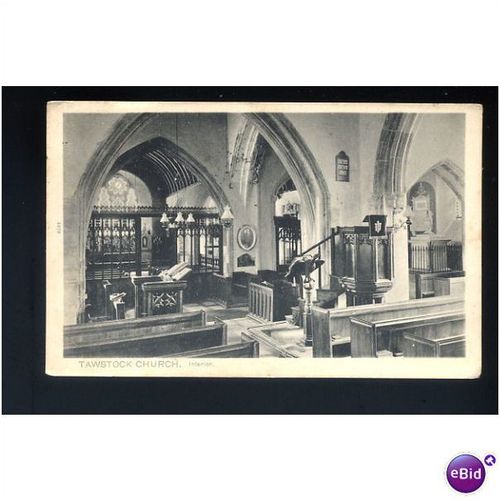 Somerset TAWSTOCK Church Interior Postcard by Peacock (5979)