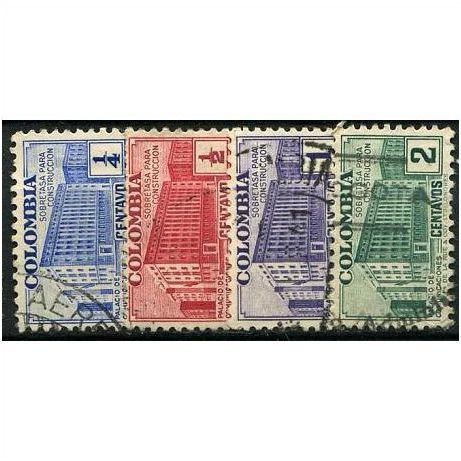 1940 4 different values - #294 fine used (o)