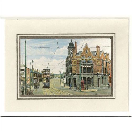 Birmingham remembered The Barton's Arms public House Greetings Card portrait