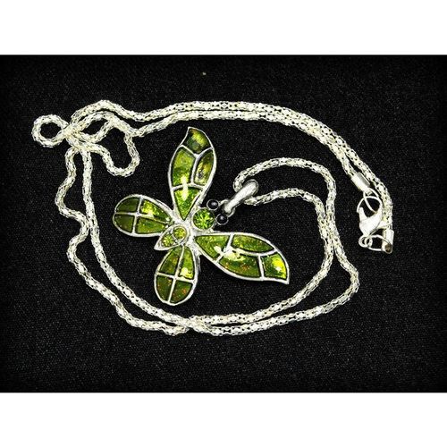Enamel Crystal Butterfly Charm Pendant Silver Plated Necklace Jewellery 2371