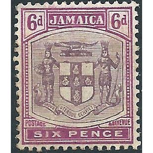 Jamaica 1911 SG44 6d Dull & Bright Purple Mounted Mint .. ..