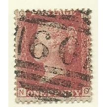 victoria 1d penny red sg 43 sg43 plate 137 used gn