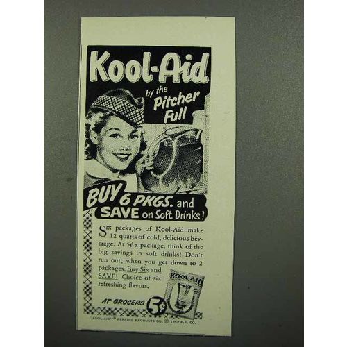 1952 Kool-Aid Drink Mix Ad - By The Pitcher Full