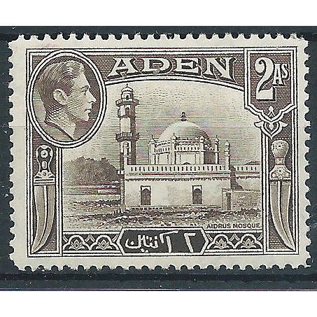 Aden 1939 SG20 2a Sepia Mounted Mint.. .