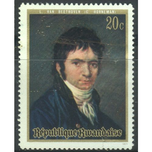 Rwanda 1971 - SG418 - 20c multi - "Beethoven" (C. Horneman) - MH