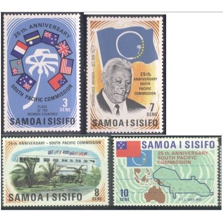 Samoa stamps 1972 - SG382-385 - 25th Ann - South Pacific Commission set - MNH