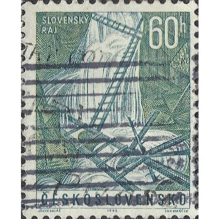 CZECHOSLOVAKIA, Slovak Paradise, green 1963, 60h