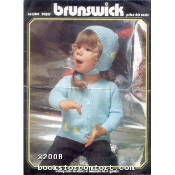 Brunswick Leaflet 7420 Baby Knit in Sizes 6 Months to 3 Years