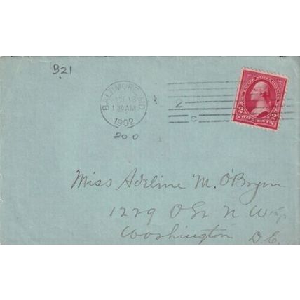 United States 1902 Baltimore MD-Washington DC Cover VGC Baltimore cancel written