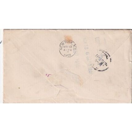United States 1901 Dartmouth College Hanover NH-New York NJ Cover VGC