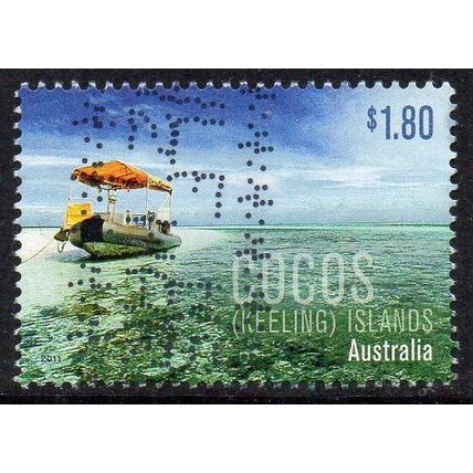 Cocos (Keeling) Islands 2011 Boats - Glass Bottom Boat $1.80 Used
