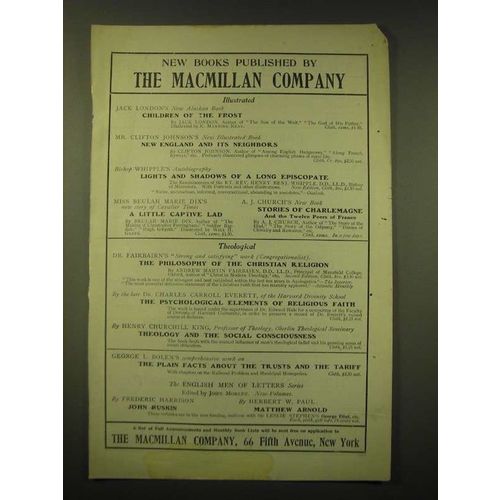 1902 The Macmillan Company Ad - New Books published by The Macmillan Company