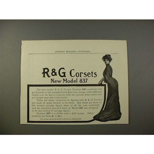 1903 R&G Corsets Model 837 Corset Ad - NICE!
