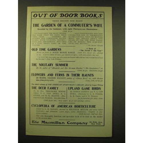 1902 The Macmillan Company Ad - Out of Door Books