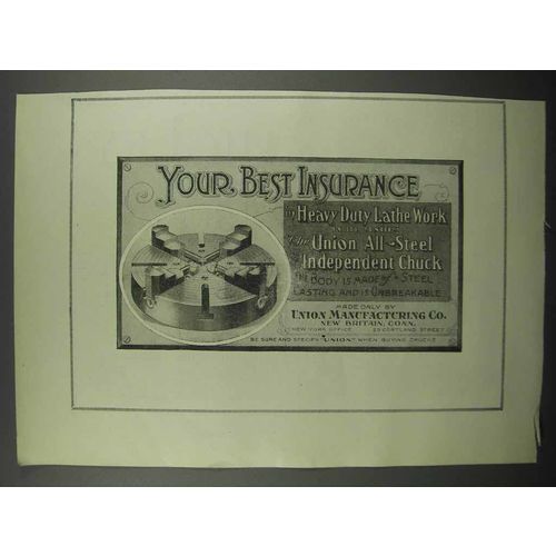 1924 Union All-Steel Independent Chuck Ad