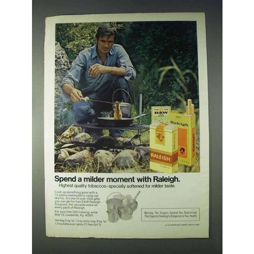 1972 Raleigh Cigarettes Ad - Milder Moment