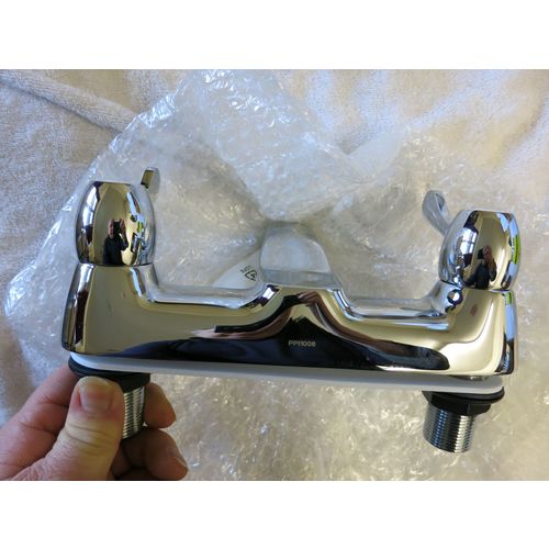 H&C Dual Commercial Lever Bath Filler Tap Chorme Plated 71596