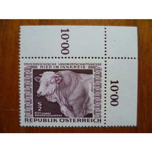 Austria 1967 Centenary of Ried Fair mint stamp SG1503 champion bull