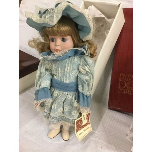 Dynasty Doll Collection EILEEN Porcelain MIB Doll 16” Victorian Blue Gown +