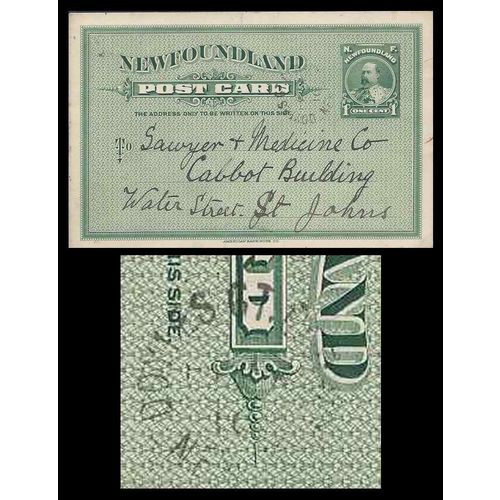 Newfoundland #P 7 Postal Card 1910 Doyles Station Split Ring Cancel