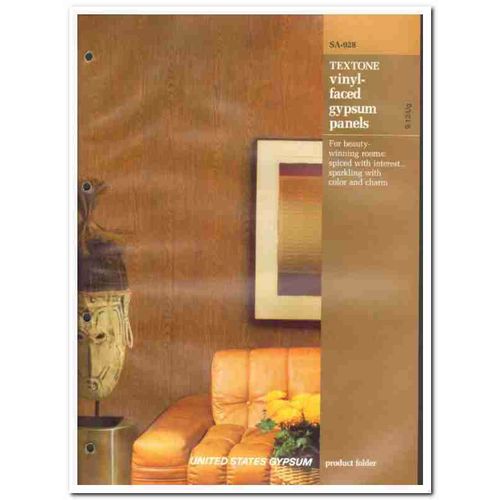 UNITED STATES GYPSUM COMPANY 1982 Textone vinyl wall vintage catalog