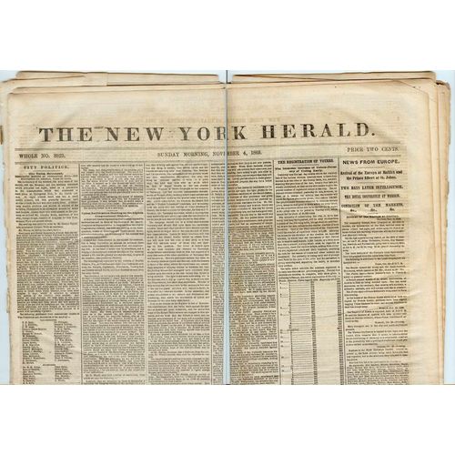 New York New York City Newspaper Title: New York Herald Date: Nov-4-1860~1