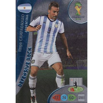 Adrenalyn XL World Cup 2014 Hugo Campagnaro Argentina Defensive Rock