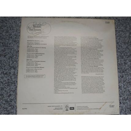 Vivaldi, The Virtuosi Of England · Arthur Davison ‎– The Four Seasons