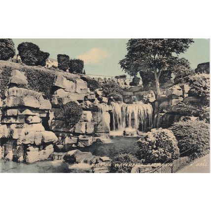 Standard size printed postcard of Madeira Waterfall Ramsgate Kent