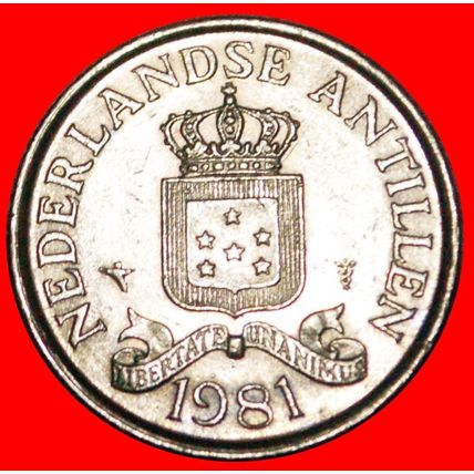 BEATRIX (1980-2013): NETHERLANDS ANTILLES ★ 25 CENTS 1981! LOW START★NO RESERVE