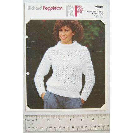 Vintage: Richard Poppleton 2068 sweater, aran mohair, 76-102 cm, 30-40 inch