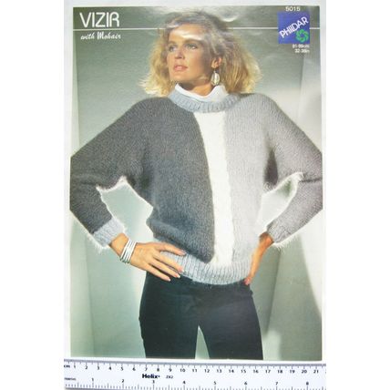 Vintage: Phildar 5015 Pullover, Vizar with Mohair