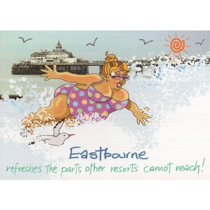 Eastbourne Heineken Beer Lager Advert Parody Comic Sussex Postcard