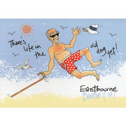 OAP Pensioner Is Young Fred Astaire At Eastbourne Comic Postcard