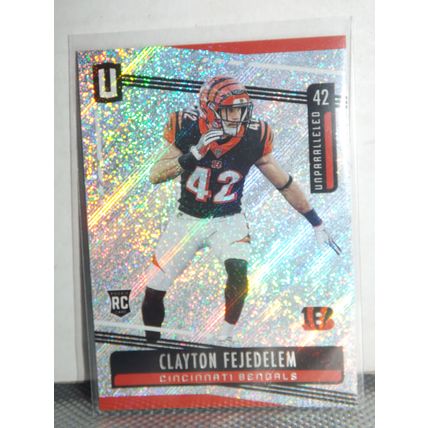 2019 Panini Unparalleled CLAYTON FEJEDELEM (Cincinnati Bengals) Rookie Card #37