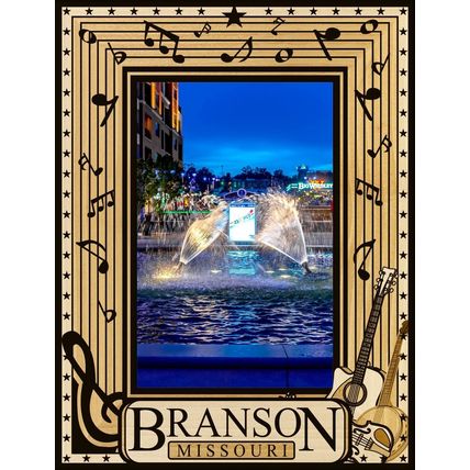 Branson Missouri Laser Engraved Wood Picture Frame Portrait (8 x 10)
