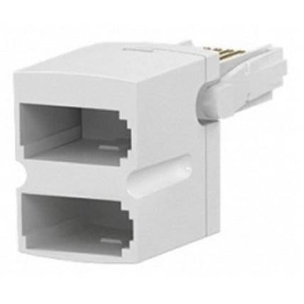 BT Telephone Phone Socket DOUBLE 2 way Adaptor Splitter
