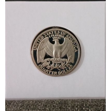 1- 1985 S ( CLAD PROOF/ DCAM ) WASHINGTON QUARTER.
