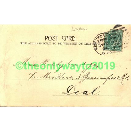 London, Houses of Parliament, Undivided Back Postcard 1904