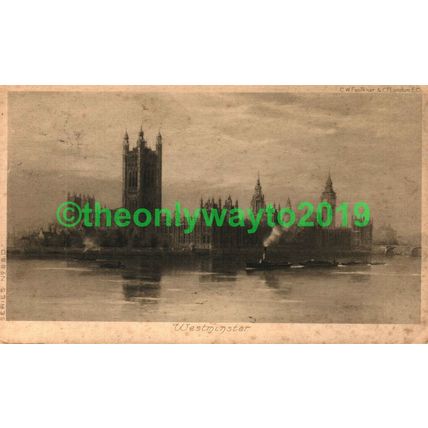 Westminster, London, Rare Faulkner Postcard 1900/10s?