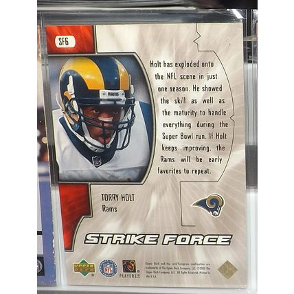 2000 Upper Deck TORRY HOLT (Rams) Strike Force #SF6
