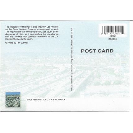 Los Angeles Santa Monica Freeway, America - USA Photographic Postcard