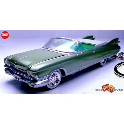 HTF KEYCHAIN 59/60 GREEN CADILLAC ELDORADO CUSTOM Ltd GREAT GIFT NOVELTY