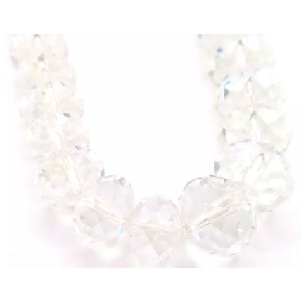 Clear Faceted Crystal Necklace 48 CM Necklace Lobster Clasp Gift Jewellery