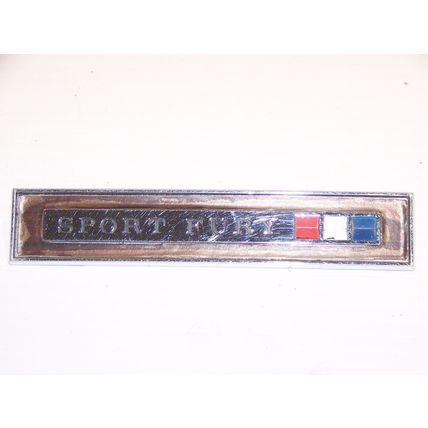 1965 PLYMOUTH SPORT FURY DOOR PANEL EMBLEM OEM #2572459