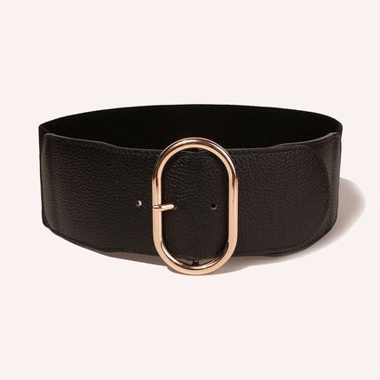 Real Leather Waist Elastic Belt Cloth Gold Pin Buckle Wide Waistband Women Belt