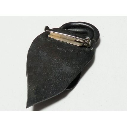 Vintage 1970-s Large Abstract Resin Black Brooch - Very Rare and Beautiful!