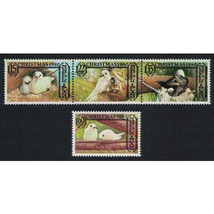 Norfolk Tropic Birds Terns Noddy Christmas strip of 3v 1980 MNH SG#254-257